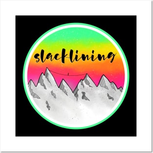 Slackline Mountains Posters and Art